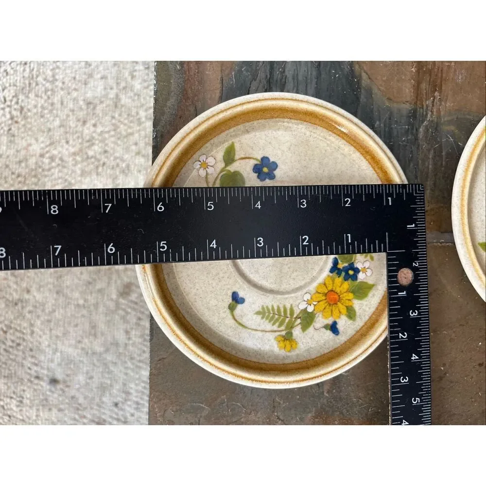 Mikasa Stone Manor Garden Bouquet Saucer Set of 6 Japan F5815